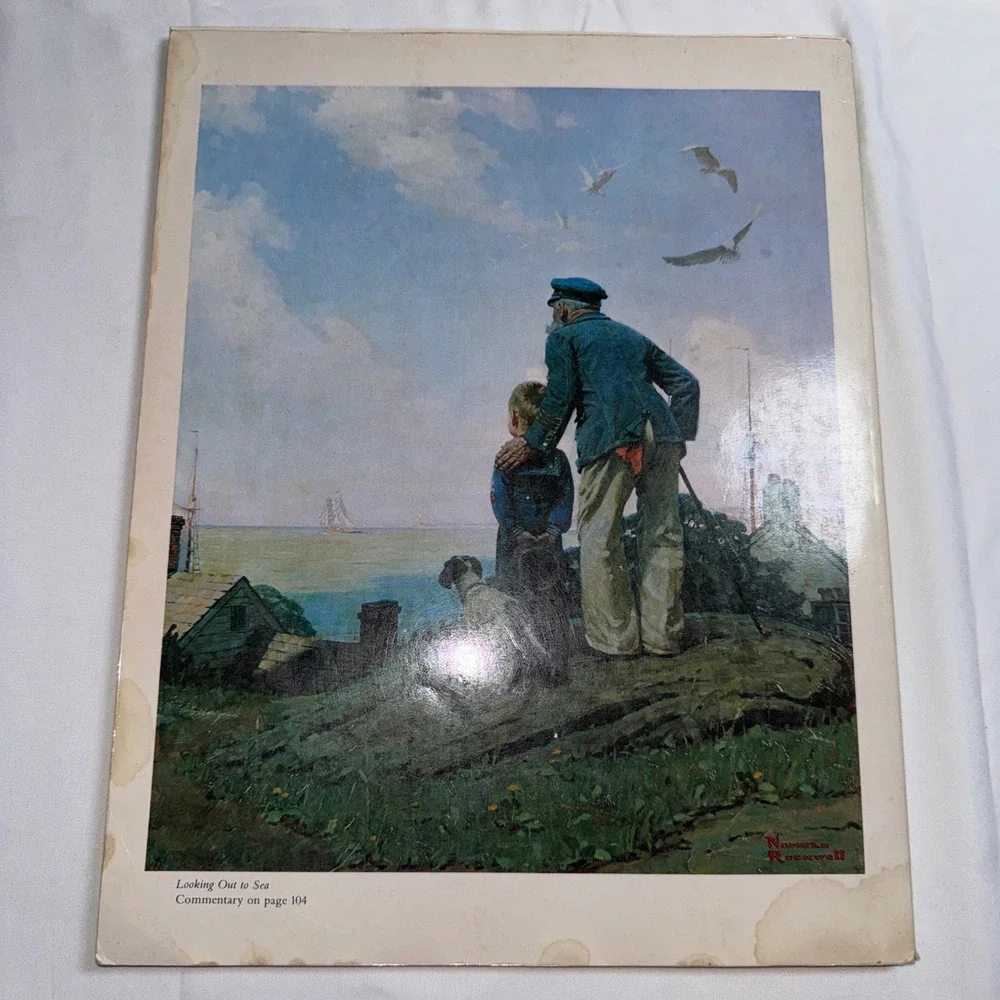 50 Norman Rockwell Favorites Art Book 1977 Crown Publishers Large Poster Size